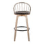Riley - Industrial / Urban Fixed Height Barstool With Swivel With Removable Cushion (Set of 2)