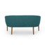 Mid Century Modern Loveseat With Channel Stitched Backrest