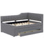 Upholstered Daybed With Trundle And 3 Drawers