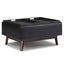 Owen - Tray Top Small Coffee Table Upholstered Storage Ottoman