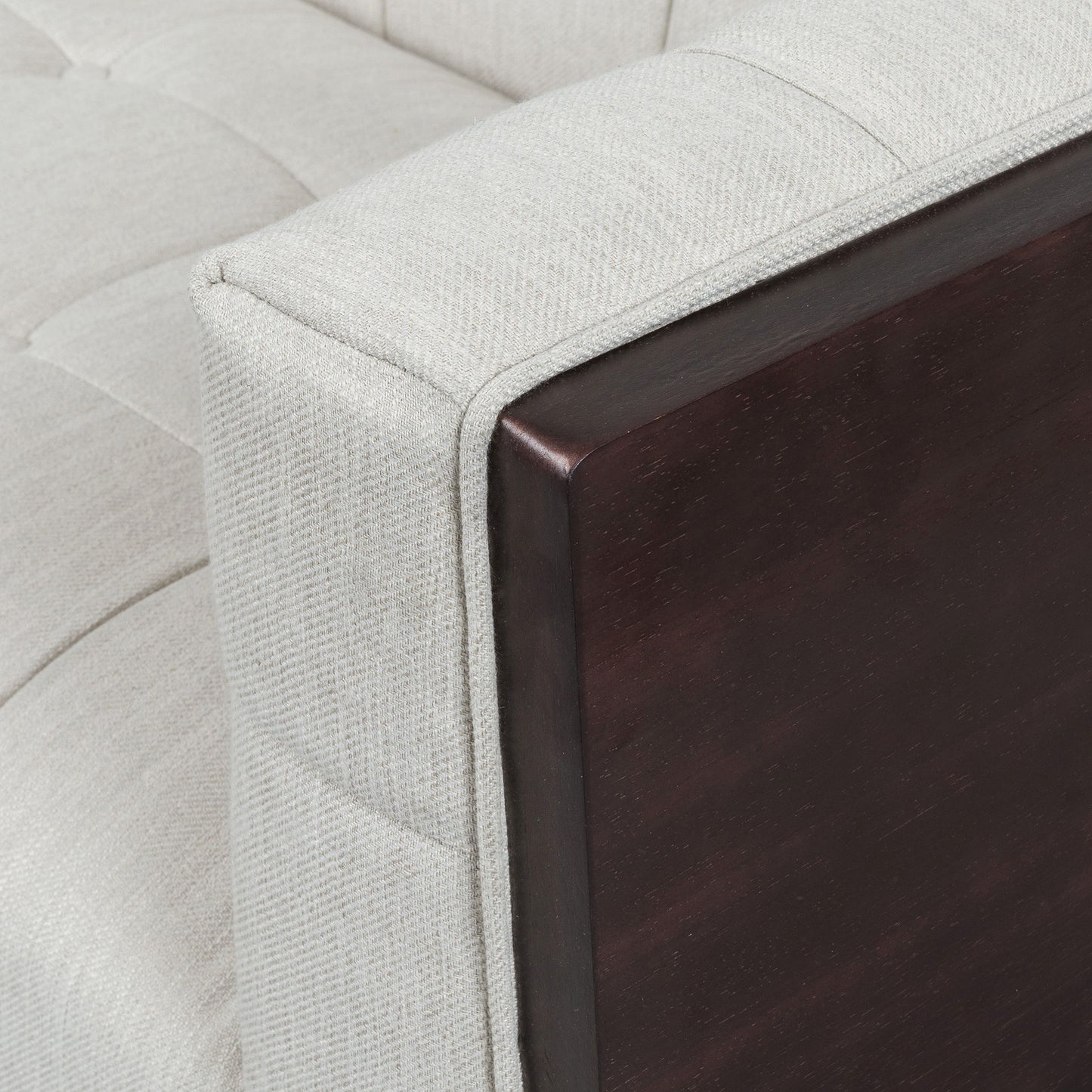Contemporary Mid-Century Charm 3 Seater Sofa With Button Tufted Waffle Stitching