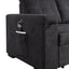 Toby - Woven Fabric Reversible Sleeper Sectional Sofa With Storage Chaise Cup Holder Charging Ports And Pockets