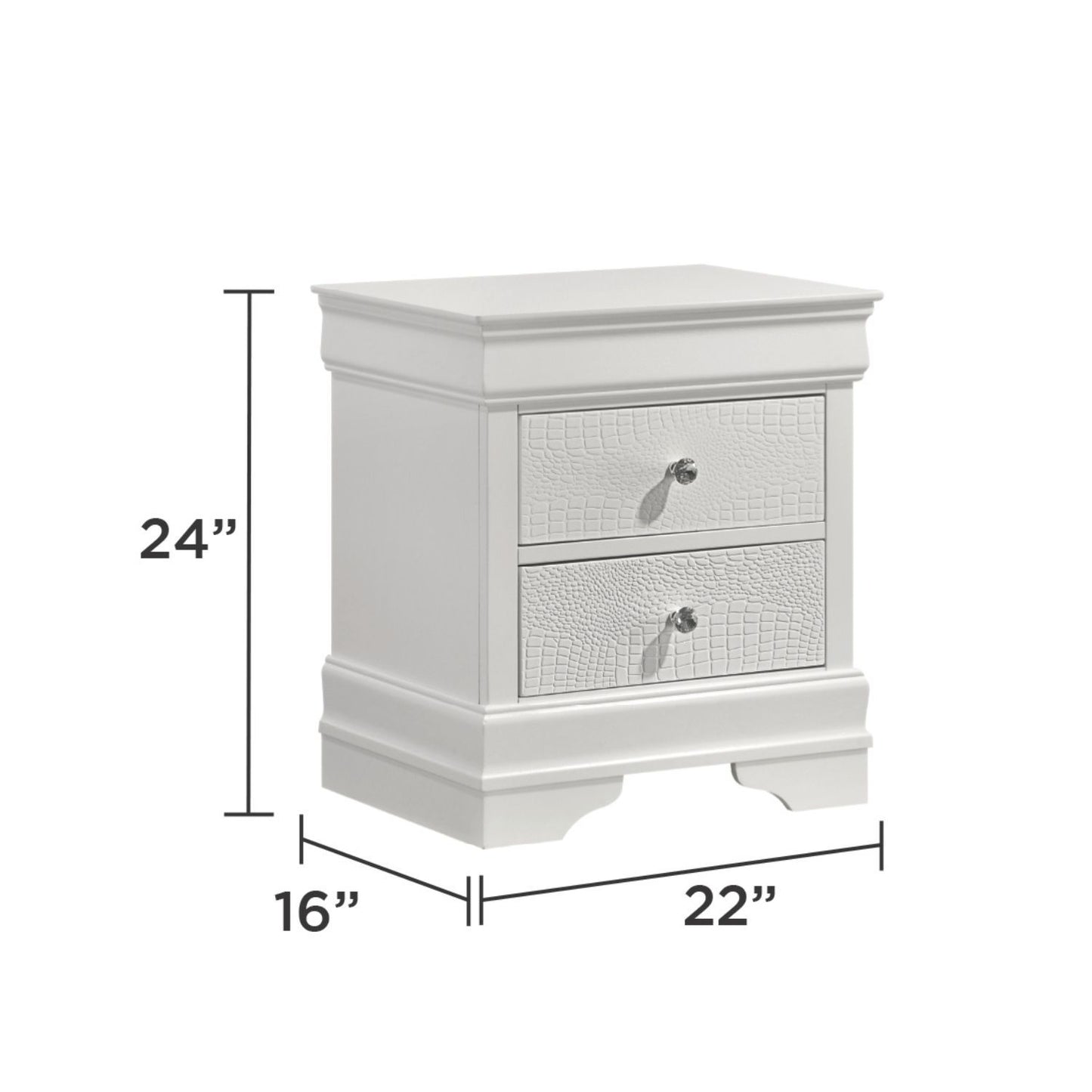 Blaze - 2 Drawer Modern Nightstand