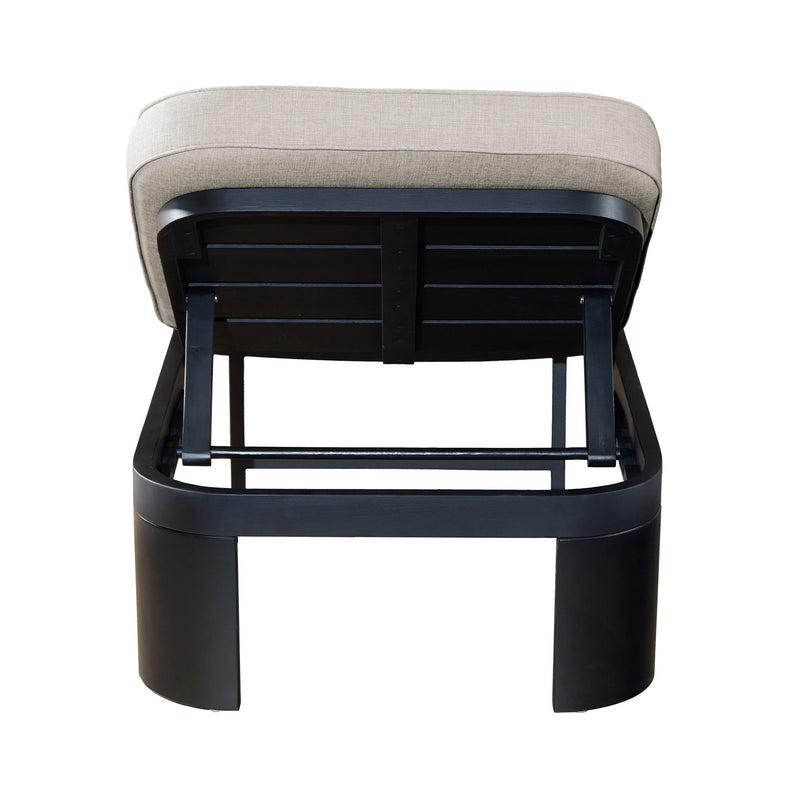 Outdoor Chaise Lounge With Cushion, 5 Position Adjustable Backrest