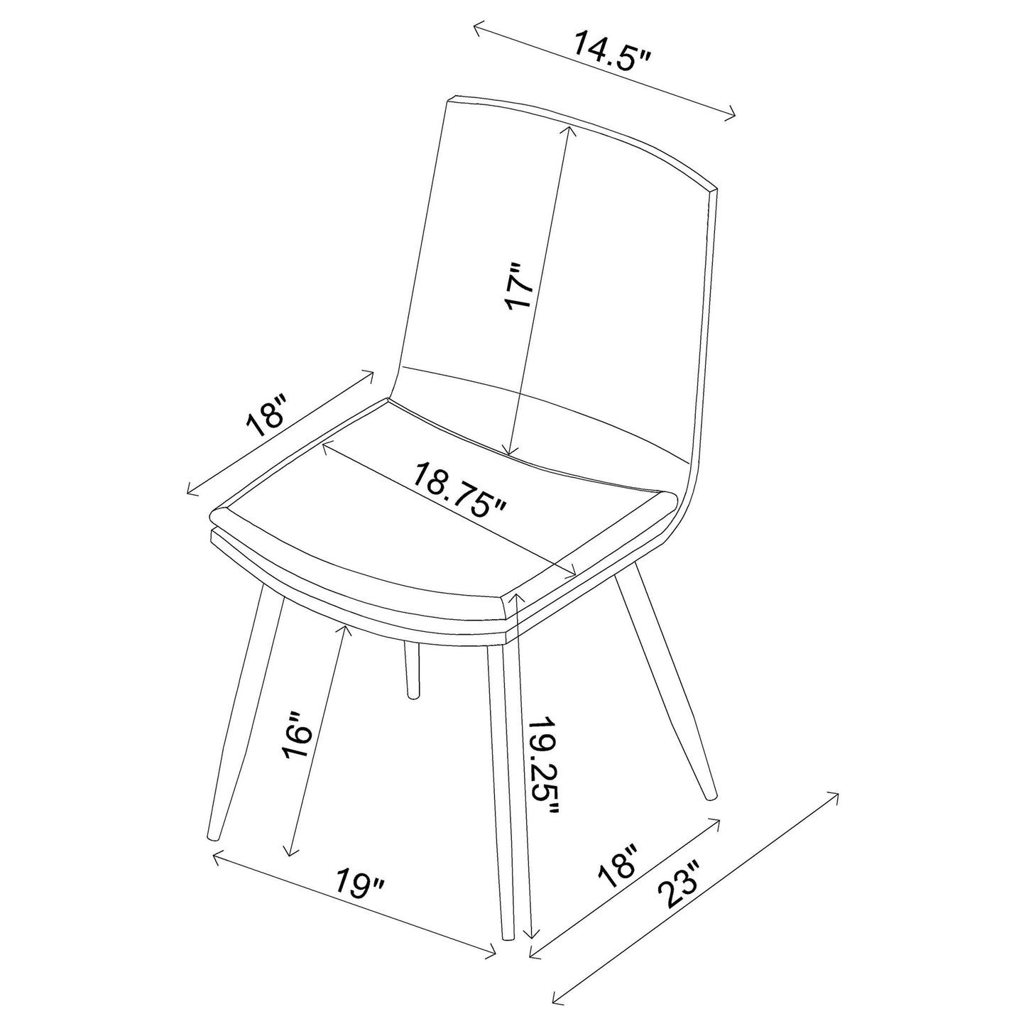 Feast - Coffee Dining Chair (Set of 2) - Coffee