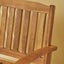 Outdoor Rocking Loveseat With Acacia Wood Frame - Natural