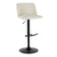 Toriano - Contemporary Adjustable Barstool Swivel With Rounded T Footrest (Set of 2)