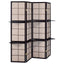 4 Panel Folding Screen With Shelves - Brown