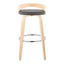 Grotto - Contemporary Fixed-Height Barstool With Swivel With Round Footrest (Set of 2)