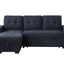 Ashlyn II - 84"W Woven Fabric Reversible Sleeper Sectional Sofa with Storage Chaise