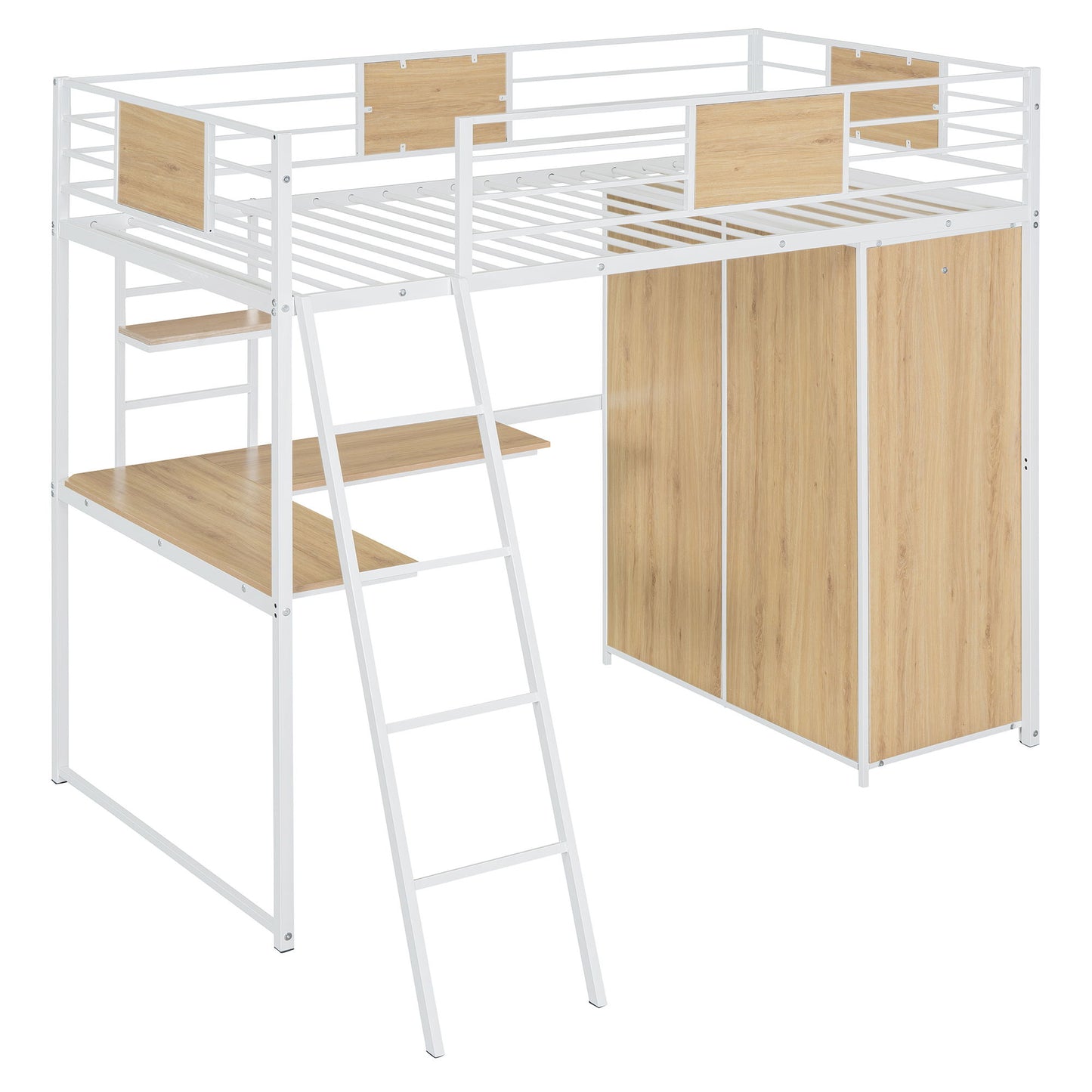 Loft Bed With L Shape Desk And Wardrobe