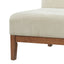 Upholstered Accent Chair - Beige / Walnut