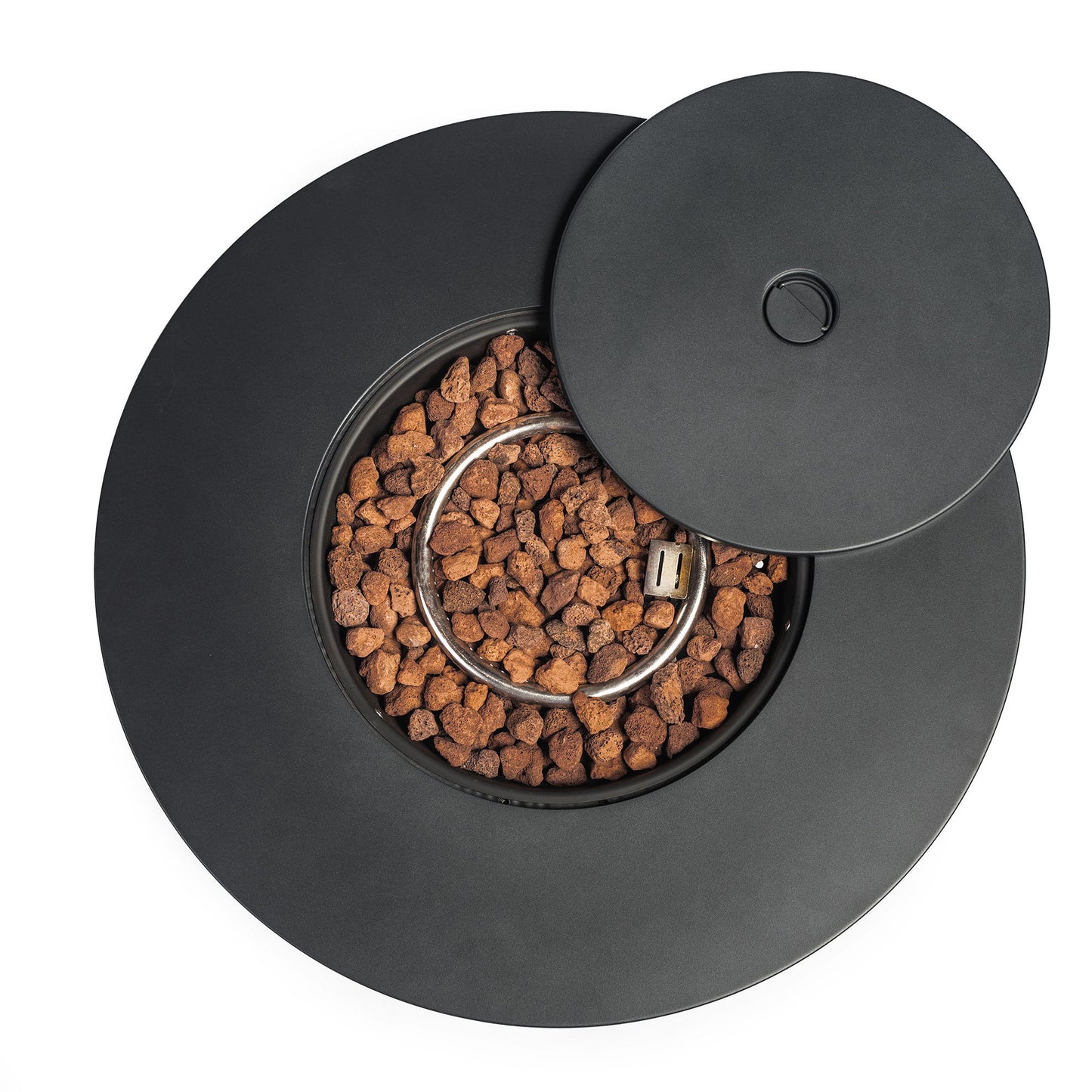 Propane Round 40000Btu Fire Pit Table - Black