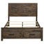 Queen Storage Bed With Platform Design And Drawer Storage - Brown