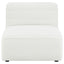 Bonnie - Upholstered Armless Chair With Channel Tufting - Ivory