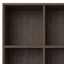 Harper - Low 6 Cube Storage With Drawers - Walnut Brown