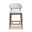 Locke - Modern Upholstered Counter Stool With Frame - Salt / Pepper