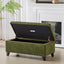 Storage Ottoman With Flip Top Lid - Retro Green