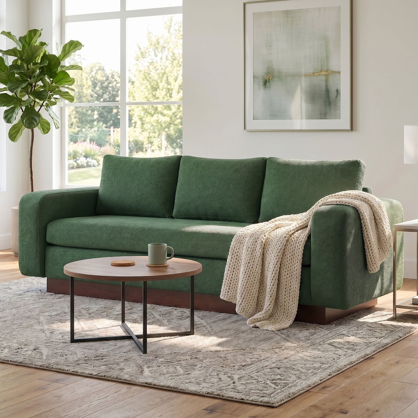 Modern 3 Seater Sofa, Living Room Couch