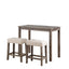 Lux - 3 Piece Counter Height Pub Table With Tufted Stools (Set of 3)