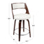 Cecina - Mid-Century Modern Fixed Height Counter Stool With Swivel And Round Footrest (Set of 2)