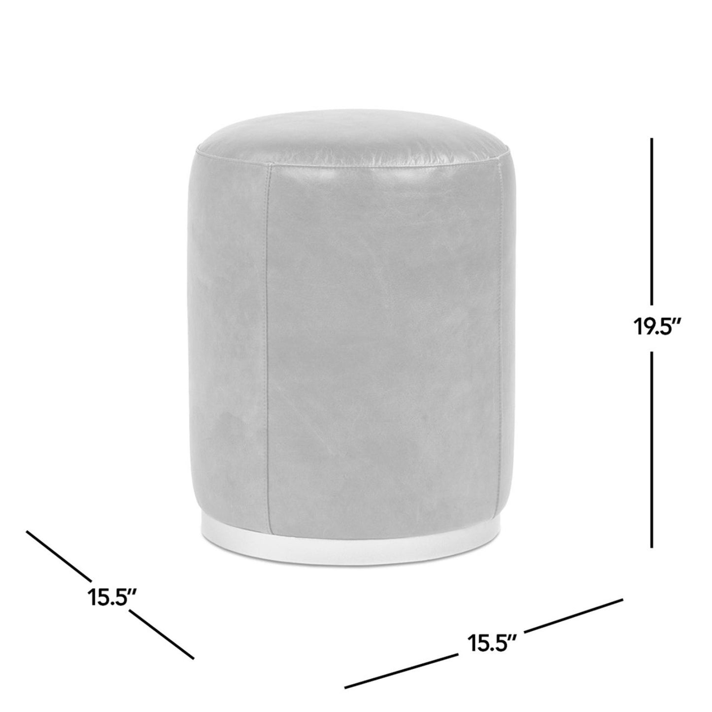 Nico - Round Ottoman Stool - Brown