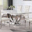 Allessandra - Rectangular U-Shaped Base Dining Table - White / Silver