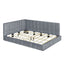 Full Size Upholstered Classic Daybed / Sofa Bed Frame, Elegant Design - Gray