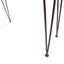 Outdoor Bar Table With Wood Tabletop And Iron Hairpin Legs - Black / Teak