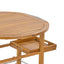 Outdoor Bar Cart With Foldable Tabletop & Removable Trays - Teak