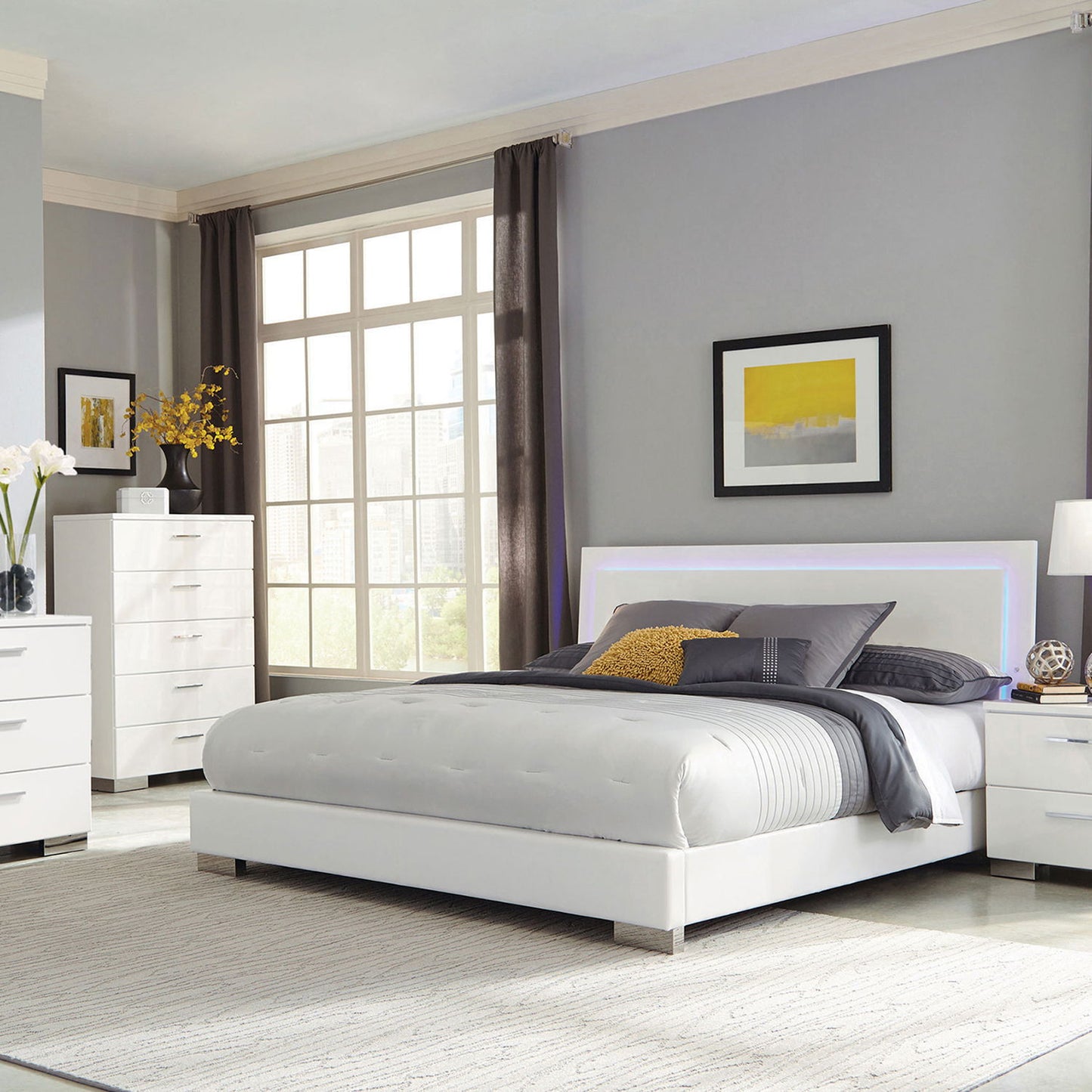 Dulcey - 5 Drawer Bedroom Chest - White