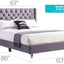 Upholstered Nailhead Trim Chic Bed