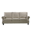3 Seater Sofa With Nailhead Trim And Turned Legs For Living Room