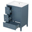 Modern Bathroom Vanity With Sink, Soft Close Drawers & Door, Storage Rack
