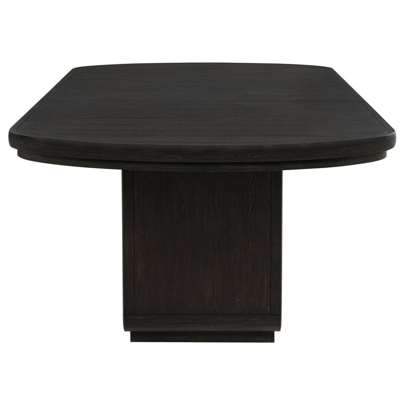 Bangor - Extension Dining Table With Pedestal Base - Black