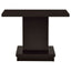 Fiona - Pedestal Console Table With Geometric Design - Cappuccino