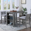 Graham - 3 Piece Small Space Counter Height Dining Table With Shelves And 2 Chairs (Set of 3)