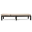 Puerta - Chaise Lounge Frame Cushion Outdoor Wicker Iron - Beige / Dark Brown