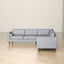 Amber - Corner Sectional Sofa - Light Gray
