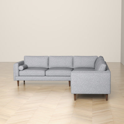 Amber - Corner Sectional Sofa - Light Gray