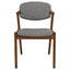 Modern Dining Chair And Zigzag Arm Design (Set of 2)