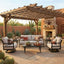 6 Piece Outdoor Conversation Set With Swivel Chairs - Ember Black