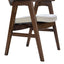 Hayes - Curved Dining Arm Chair - Light Beige
