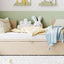Twin Size Upholstered Daybed With Pop Up Trundle