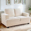 Modern Loveseat, Comfortable 2 Seater Couch With Deep Seating, Loose Back Cushions, Wide Arms