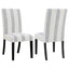 Draper - Upholstered Dining Chair (Set of 2) With Vertical Stripes - Beige