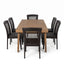 7 Piece Outdoor Patio Dining Set With Table & 6 Chairs - Brown / Brown Multi
