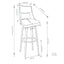 Dallyn - Swivel Bar Stool (Set of 2) - Cream