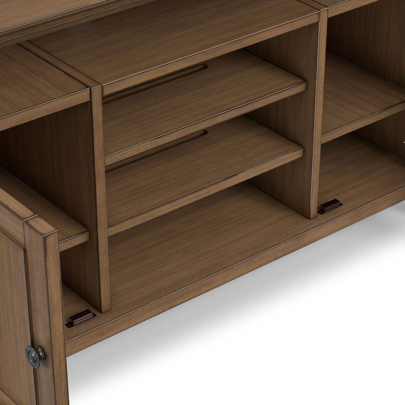 Amherst - TV Media Stand - Rustic Natural Aged Brown