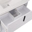 Bathroom Vanity With Ceramic Sink, Fluted Design